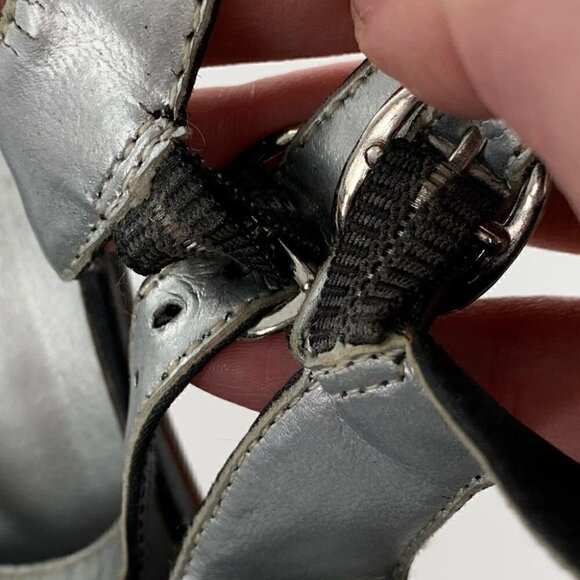 Mudd Frankie womens heels size 10 black satin chunky formal party vintage Y2k - Picture 13 of 14